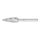 PFERD Hartmetall Frässtift Spitzbogen SPG Ø 12x30mm Schaft-Ø 6 mm Z1 universal grob-1
