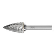 PFERD Hartmetall Frässtift Spitzbogen SPG Ø 16x30mm Schaft-Ø 8 mm Z3P universal mittel kreuzverzahnt