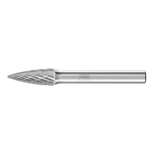 PFERD Hartmetall Frässtift Spitzbogen SPG Ø 08x20mm Schaft-Ø 6 mm Z3P universal mittel kreuzverzahnt