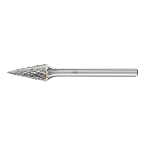 PFERD Hartmetall Frässtift Spitzkegel SKM Ø 06x13 mm Schaft-Ø 3 mm Z3P universal mittel kreuzverzahnt
