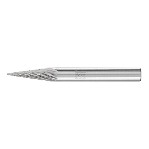 PFERD Hartmetall Frässtift Spitzkegel SKM Ø 06x18 mm Schaft-Ø 6 mm Z3P universal mittel kreuzverzahnt
