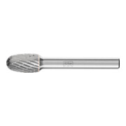 PFERD Hartmetall Frässtift Tropfen TRE Ø 10x16 mm Schaft-Ø 6 mm Z3P universal mittel kreuzverzahnt