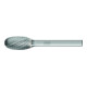 PFERD Hartmetall Frässtift Tropfen TRE Ø 12x20mm Schaft-Ø 6 mm Z3P universal mittel kreuzverzahnt-1