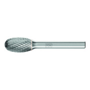 PFERD Hartmetall Frässtift Tropfen TRE Ø 12x20mm Schaft-Ø 6 mm Z3P universal mittel kreuzverzahnt