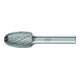PFERD Hartmetall Frässtift Tropfen TRE Ø 16x25 mm Schaft-Ø 8 mm Z3P universal mittel kreuzverzahnt-1