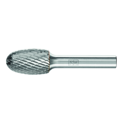 PFERD Hartmetall Frässtift Tropfen TRE Ø 16x25 mm Schaft-Ø 8 mm Z3P universal mittel kreuzverzahnt