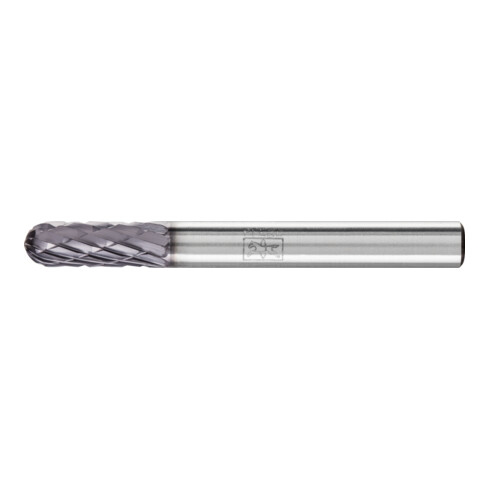 PFERD Hartmetall Frässtift Walzenrund WRC Ø 06x16mm Schaft-Ø 6mm Z3P universal mittel kreuzverzahnt HICOAT
