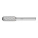 PFERD Hartmetall Frässtift Walzenrund WRC Ø 10x25 mm Schaft-Ø 6 mm Z3P universal mittel kreuzverzahnt-1