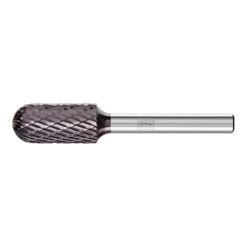 PFERD Hartmetall Frässtift Walzenrund WRC Ø 12x25mm Schaft-Ø 6mm Z3P universal mittel kreuzverzahnt HICOAT