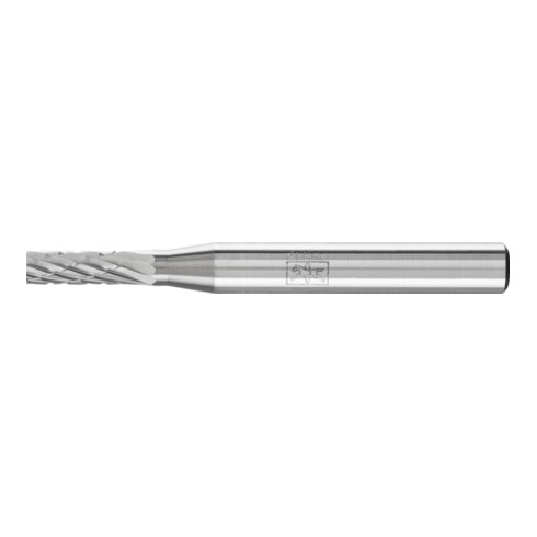 PFERD Hartmetall Frässtift Zylinder ZYA Ø 04x13 mm Schaft-Ø 6 mm Z3P universal mittel kreuzverzahnt