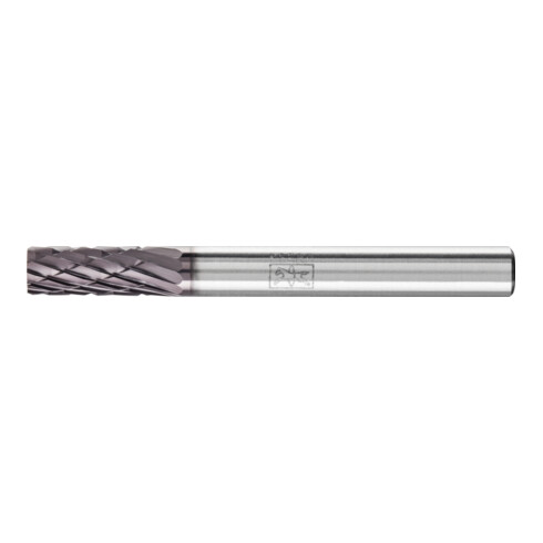 PFERD Hartmetall Frässtift Zylinder ZYA Ø 06x16mm Schaft-Ø 6mm Z3P universal mittel kreuzverzahnt HICOAT