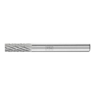 PFERD Hartmetall Frässtift Zylinder ZYA Ø 06x16 mm Schaft-Ø 6 mm Z3P universal mittel kreuzverzahnt