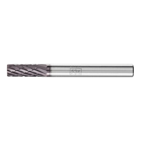 PFERD Hartmetall Frässtift Zylinder ZYA Ø 06x16mm Schaft-Ø 6mm Z3P universal mittel kreuzverzahnt HICOAT