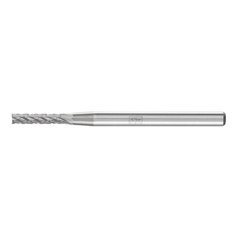 PFERD Hartmetall Frässtift Zylinder ZYAS stirnverzahnt Ø 02x10mm Schaft-Ø 3mm Z3P universal mittel kreuzverzahnt