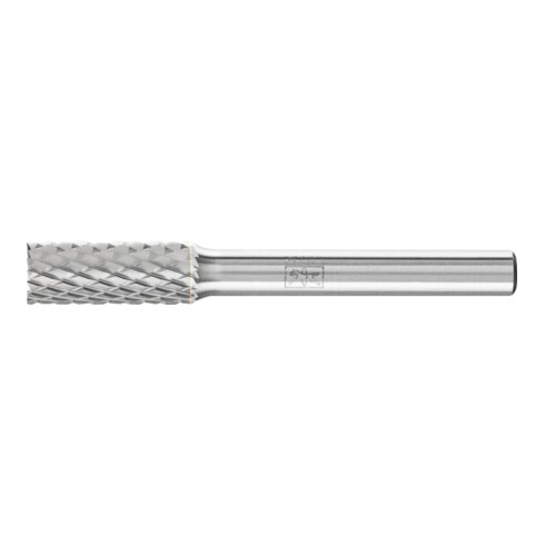 PFERD Hartmetall Frässtift Zylinder ZYAS stirnverzahnt Ø 08x20mm Schaft-Ø 6mm Z4 universal mittel fein