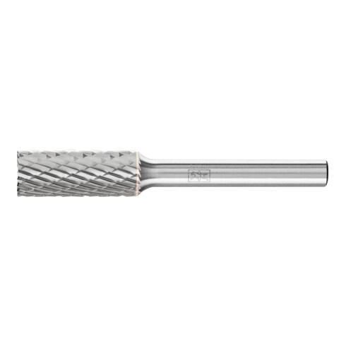 PFERD Hartmetall Frässtift Zylinder ZYAS stirnverzahnt Ø 10x25mm Schaft-Ø 6mm Z3P universal mittel kreuzverzahnt