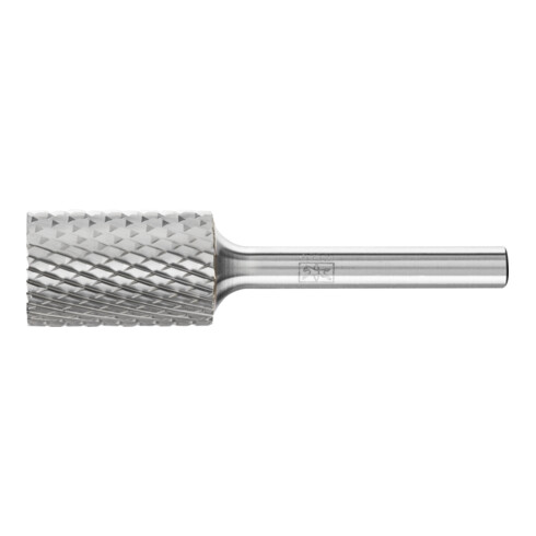 PFERD Hartmetall Frässtift Zylinder ZYAS stirnverzahnt Ø 16x25mm Schaft-Ø 6mm Z4 universal mittel fein