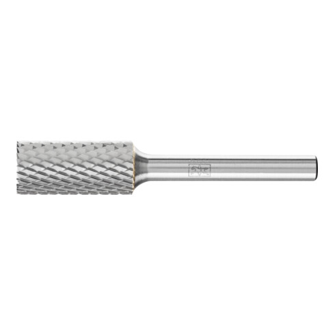 PFERD Hartmetall Frässtift Zylinder ZYAS stirnverzahnt Ø 12x25mm Schaft-Ø 6mm Z4 universal mittel fein