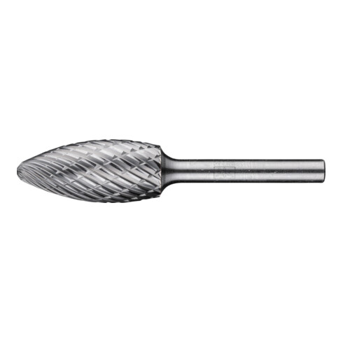 PFERD Hartmetall Hochleistungsfrässtift ALLROUND Flamme B Ø 16x35 mm Schaft-Ø 6 mm universal grob