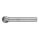 PFERD Hartmetall Hochleistungsfrässtift ALLROUND Kugel KUD Ø 10x09 mm Schaft-Ø 6 mm universal grob-1