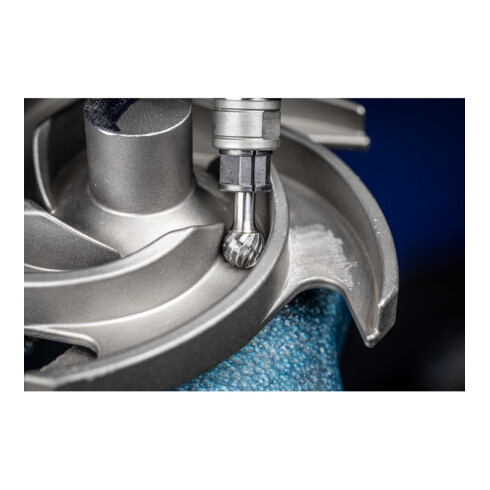 PFERD Hartmetall Hochleistungsfrässtift ALLROUND Kugel KUD Ø 10x09 mm Schaft-Ø 6 mm universal grob