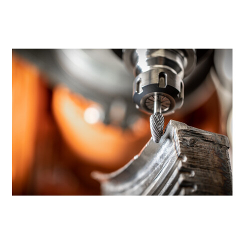 PFERD Hartmetall Hochleistungsfrässtift ALLROUND Rundbogen RBF Ø 12x25mm Schaft-Ø 6mm HICOAT universal