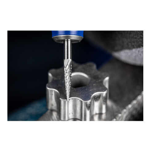 PFERD Hartmetall Hochleistungsfrässtift ALLROUND Spitzbogen SPG Ø06x13mm Schaft-Ø 3mm universal grob