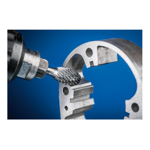 PFERD Hartmetall Hochleistungsfrässtift ALLROUND Tropfen TRE Ø 10x16 mm Schaft-Ø 6 mm universal grob