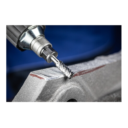 PFERD Hartmetall Hochleistungsfrässtift ALLROUND Zylinder  ZYAS stirn Ø 10x20mm Schaft-Ø 6mm universal grob