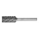 PFERD Hartmetall Hochleistungsfrässtift ALLROUND Zylinder ZYAS stirn Ø 12x25mm Schaft-Ø 6mm HICOAT Stahl-1