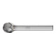 PFERD Hartmetall Hochleistungsfrässtift ALU Kugel KUD Ø 12x10mm Schaft-Ø 6mm für Alu/NE Metalle-1
