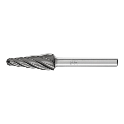 PFERD Hartmetall Hochleistungsfrässtift  ALU Rundbogen KEL Ø 12x30mm Schaft-Ø 6mm für Alu/NE Metalle HICOAT
