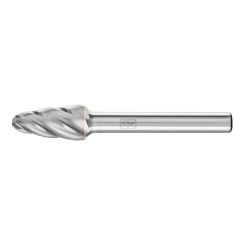 PFERD Hartmetall Hochleistungsfrässtift ALU Rundbogen RBF Ø 10x20mm Schaft-Ø 6mm für Alu/NE Metalle