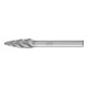 PFERD Hartmetall Hochleistungsfrässtift ALU Rundbogen RBF Ø 12x25mm Schaft-Ø 6mm für Alu/NE Metalle-1