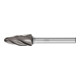PFERD Hartmetall Hochleistungsfrässtift  ALU Rundbogen RBF Ø 12x25mm Schaft-Ø 6mm für Alu/NE Metalle HICOAT-1