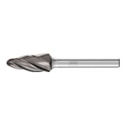 PFERD Hartmetall Hochleistungsfrässtift  ALU Rundbogen RBF Ø 12x25mm Schaft-Ø 6mm für Alu/NE Metalle HICOAT