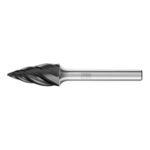 PFERD Hartmetall Hochleistungsfrässtift ALU Spitzbogen SPG Ø 12x25 mm Schaft-Ø 6 mm HICOAT für Alu