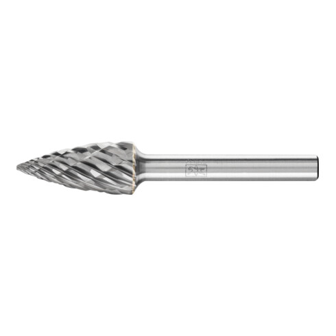PFERD Hartmetall Hochleistungsfrässtift CAST Spitzbogen SPG Ø 12x25 mm Schaft-Ø 6 mm für Gußeisen