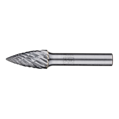 PFERD Hartmetall Hochleistungsfrässtift CAST Spitzbogen SPG Ø 12x25 mm Schaft-Ø 8 mm für Gußeisen