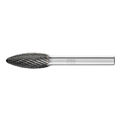 PFERD Hartmetall Hochleistungsfrässtift Flamme B Ø 10x25 mm Schaft-Ø 6 mm Z3P HICOAT universal