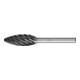 PFERD Hartmetall Hochleistungsfrässtift INOX Flamme B Ø 12x30mm Schaft-Ø 6 mm HICOAT für Edelstahl-1
