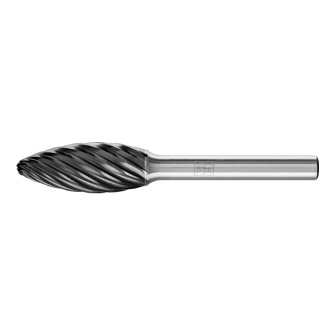 PFERD Hartmetall Hochleistungsfrässtift INOX Flamme B Ø 12x30mm Schaft-Ø 6 mm HICOAT für Edelstahl