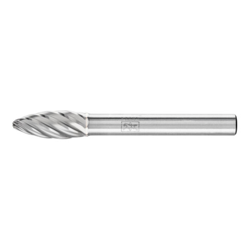 PFERD Hartmetall Hochleistungsfrässtift INOX Flamme B Ø 08x20mm Schaft-Ø 6 mm für Edelstahl