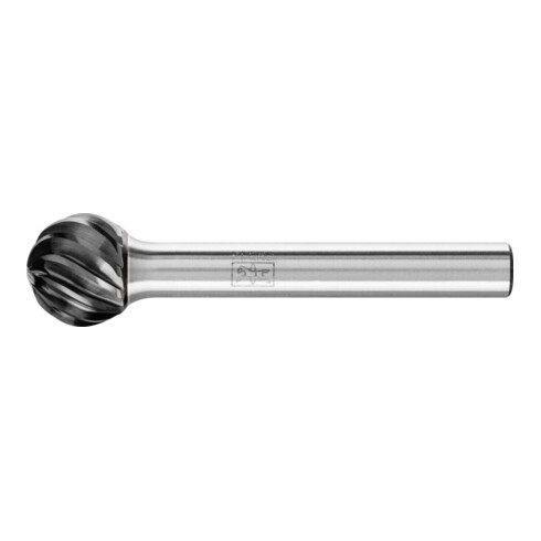 PFERD Hartmetall Hochleistungsfrässtift INOX Kugel KUD Ø 12x10mm Schaft-Ø 6 mm HICOAT für Edelstahl