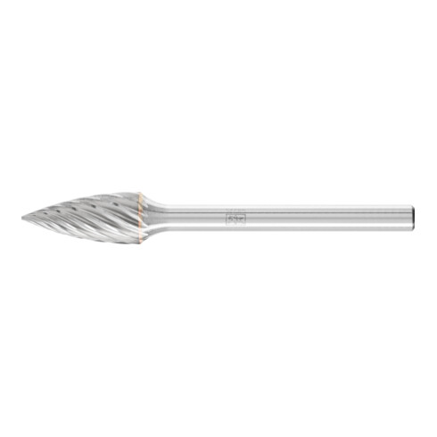 PFERD Hartmetall Hochleistungsfrässtift INOX Spitzbogen SPG Ø 06x13 mm Schaft-Ø 3 mm für Edelstahl