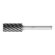 PFERD Hartmetall Hochleistungsfrässtift INOX Zylinder  ZYAS stirnverzahnt Ø 12x25mm Schaft-Ø 6mm HICOAT Stahl-1