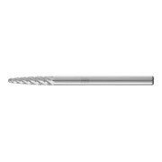 PFERD Hartmetall Hochleistungsfrässtift Rundbogen RBF Ø 03x13 mm Schaft-Ø 3 mm TITANIUM für Titan