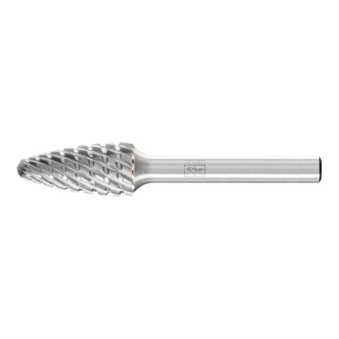 PFERD Hartmetall Hochleistungsfrässtift Rundbogen RBF Ø 12x25 mm Schaft-Ø 6 mm TITANIUM für Titan