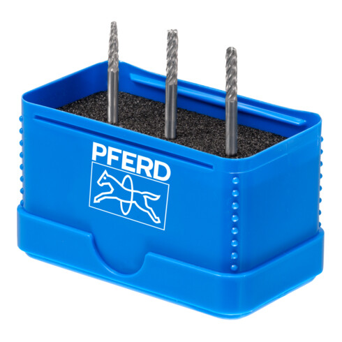PFERD Hartmetall Hochleistungsfrässtift Set ALLROUND 3-tlg. Ø 6mm Schaft-Ø 3mm universal grob (21901403)