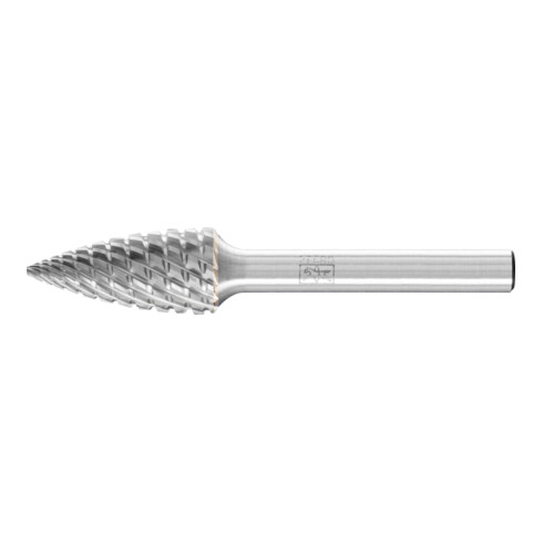 PFERD Hartmetall Hochleistungsfrässtift Spitzbogen SPG Ø 06x18 mm Schaft-Ø 6 mm TITANIUM für Titan